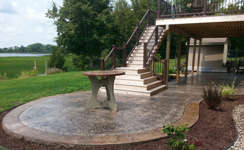 Stamped & Stained Concrete Patio
