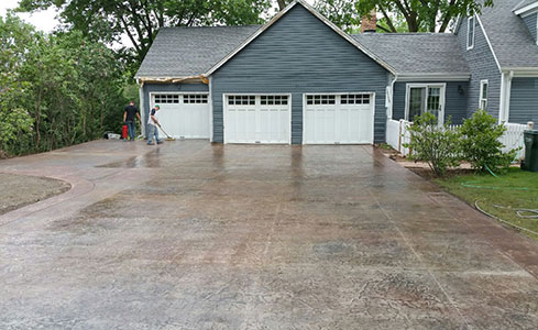 Stamped & Colored Driveway