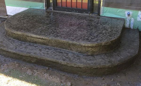 Stamped Colored Concrete Steps