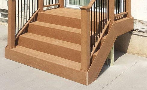 Concrete Patio with Steps