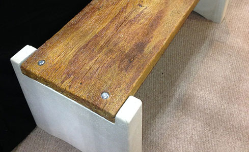 Stained & Stamped Concrete Bench